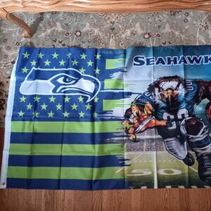 Seattle Seahawks NFL 3X5 Feet Flag Banner Wall Decor or Pole Hang